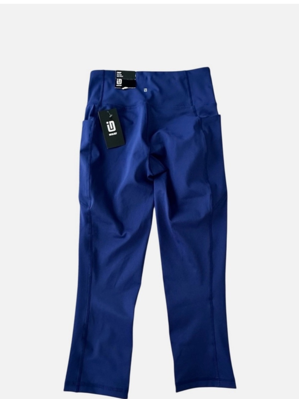 Ideology Womens Soft Flex High-Rise Crop Leggings Tartan Blue Side Pockets 3X